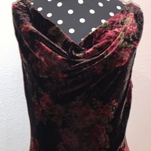 Ralph Lauren Floral Velvet Backless Dress